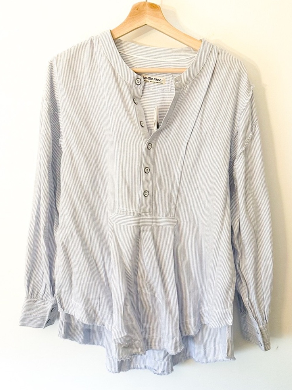 ⭐️ We The Free Blue Striped Button-Up Shirt